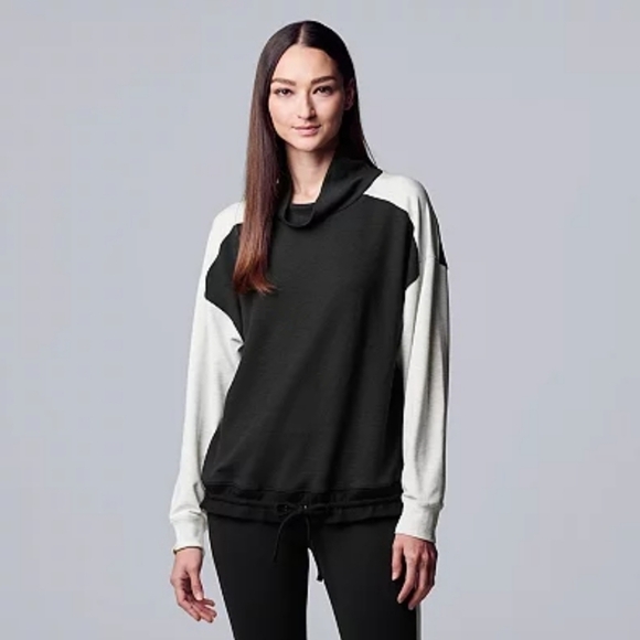 Simply Vera Vera Wang Funnel Neck Women's Sweatshirt - Picture 1 of 5